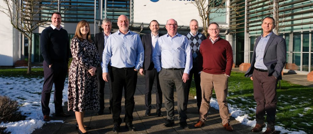 Group photo of new leadership team at Filtronic plc
