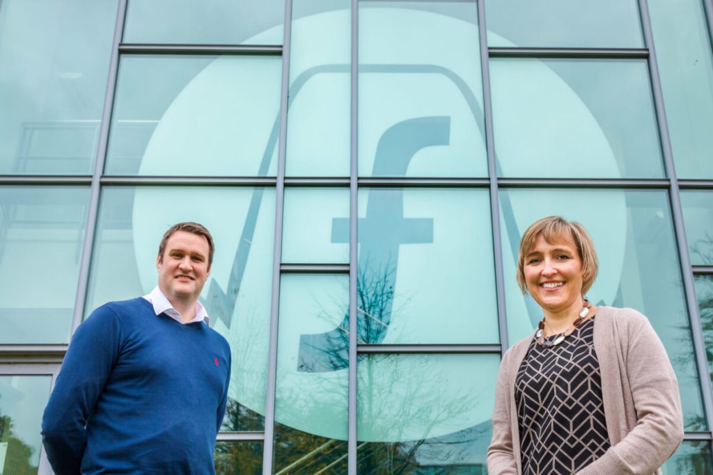 Filtronic, NETPark in Sedgefield. Sarah Slaven (MD of Business Durham) and Michael Tyerman (CFO at Filtronic)