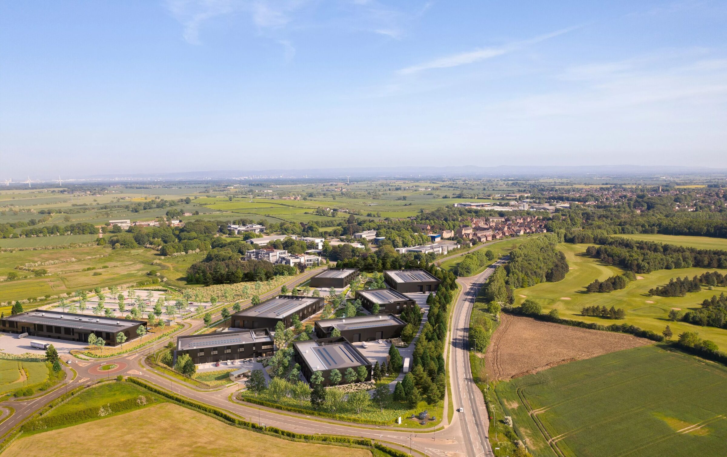 Aerial photo of the new NETPark development at Sedgefield